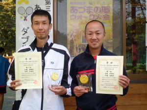 第３５回あづま総合運動公園庭球場オープン記念ダブルステニス大会４５歳男子の部優勝