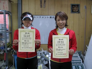 第４０回福島県テニス選手権大会女子ダブルス４０歳以上 ２位