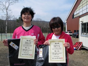 第４０回福島県テニス選手権大会女子ダブルス５０歳以上 優勝
