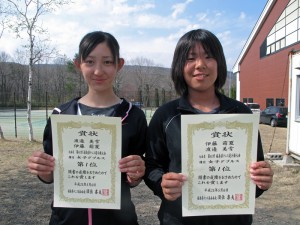 第４０回福島県テニス選手権大会女子ダブルス 優勝