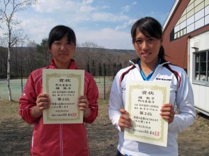 第４０回福島県テニス選手権大会女子ダブルス ２位