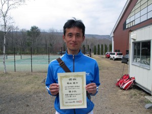 第４０回福島県テニス選手権大会男子シングルス ３５歳以上 ２位