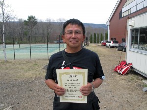 第４０回福島県テニス選手権大会男子シングルス ６０歳以上 ２位