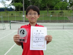 日植杯’１３ＲＳＫ全国選抜ジュニアテニス選手権大会福島県予選大会男子シングルス優勝