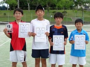 日植杯’１３ＲＳＫ全国選抜ジュニアテニス選手権大会福島県予選大会男子シングルス入賞者