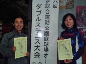 第３６回あづま総合運動公園庭球場オープン記念ダブルステニス大会ビギナー女子の部優勝