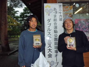 第３６回あづま総合運動公園庭球場オープン記念ダブルステニス大会一般男子優勝