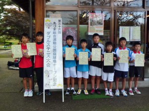 第３６回あづま総合運動公園庭球場オープン記念ダブルステニス大会小学生・中学生の部小学生男子入賞者