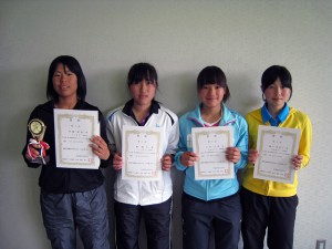 第３１回福島県春季ジュニアシングルステニス選手権大会Ｕ１６女子入賞者