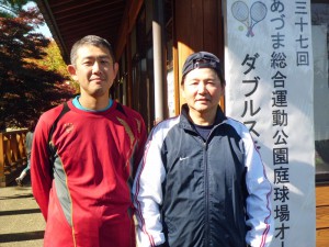 第３７回あづま総合運動公園庭球場オープン記念ダブルステニス大会４５歳男子の部優勝