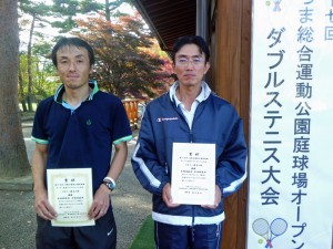 第３７回あづま総合運動公園庭球場オープン記念ダブルステニス大会ビギナー男子の部優勝
