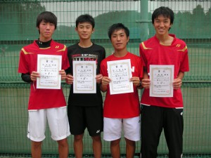 第３回福島空港公園秋季選抜ジュニアシングルステニス選手権大会男子シングルス入賞者