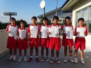 第２８回福島県秋季中学生テニス選手権大会団体戦男子優勝
