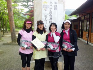 第４回あづま総合運動公園チーム対抗テニス大会女子の部優勝チーム