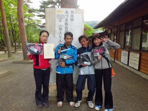 第４回あづま総合運動公園チーム対抗テニス大会ミックスの部優勝チーム