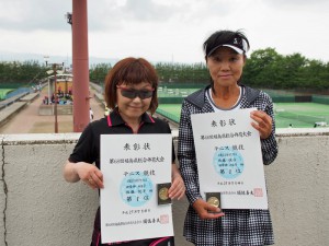第６８回福島県総合体育大会テニス競技成年４５歳以上女子ダブルス入賞者