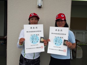 第６８回福島県総合体育大会テニス競技成年５０歳以上女子ダブルス入賞者