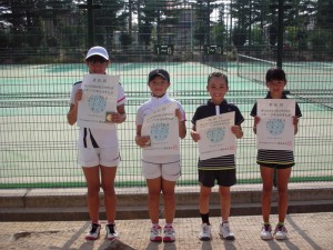 第６８回福島県総合体育大会テニス競技スポーツ少年団の部小学生女子ダブルス入賞者