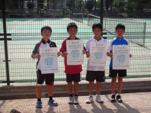 第６８回福島県総合体育大会テニス競技スポーツ少年団の部小学生男子ダブルス入賞者