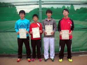 第４回福島空港秋季選抜ジュニアシングルステニス選手権大会男子シングルス入賞者