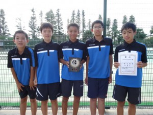 第２９回秋季中学生テニス選手権大会団体戦男子の部優勝