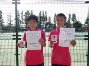 第２９回秋季中学生テニス選手権大会男子ダブルス４位