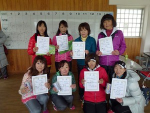 第４２回福島県ダブルステニス選手権大会４０歳女子ダブルス入賞者