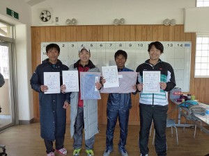 第４２回福島県ダブルステニス選手権大会３５歳男子ダブルス入賞者