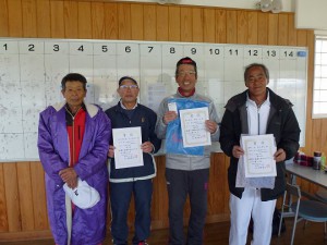 第４２回福島県ダブルステニス選手権大会６０歳男子ダブルス入賞者