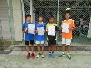 日植杯’16RSK全国選抜ジュニアテニス選手権福島県予選男子入賞者