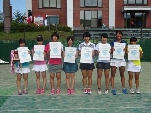 第６９回福島県総合体育大会テニス競技少年女子Ⅰ部ダブルス入賞者
