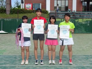 第６９回福島県総合体育大会テニス競技少年女子Ⅱ部シングルス入賞者
