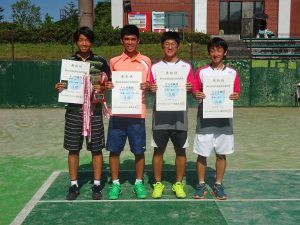 第６９回福島県総合体育大会テニス競技少年男子Ⅰ部シングルス入賞者