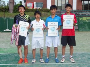 第６９回福島県総合体育大会テニス競技少年男子Ⅱ部シングルス入賞者