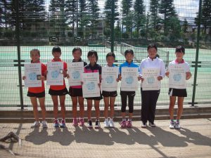第６９回福島県総合体育大会テニス競技スポーツ少年団の部小学生女子ダブルス入賞者