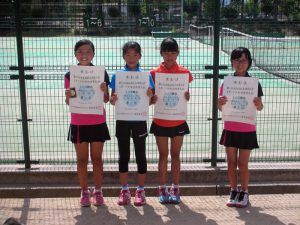第６９回福島県総合体育大会テニス競技スポーツ少年団の部小学生女子シングルス入賞者