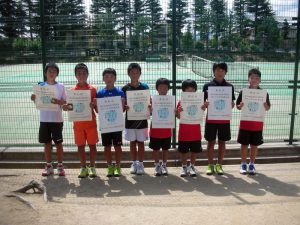 第６９回福島県総合体育大会テニス競技スポーツ少年団の部小学生男子ダブルス入賞者