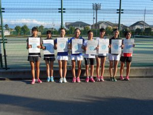 第６９回福島県総合体育大会テニス競技スポーツ少年団の部中学生女子ダブルス入賞者