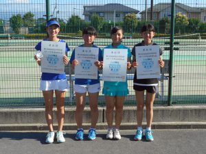 第６９回福島県総合体育大会テニス競技スポーツ少年団の部中学生女子シングルス入賞者