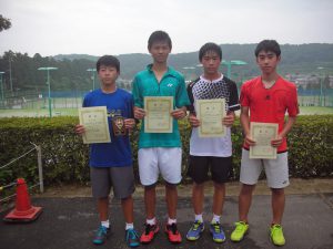 ２０１６中牟田杯全国選抜ジュニアテンス選手権大会福島県予選男子シングルス入賞者