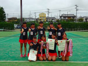 第５０回福島県高校新人テニス選手権大会女子団体優勝　磐城桜が丘高等学校