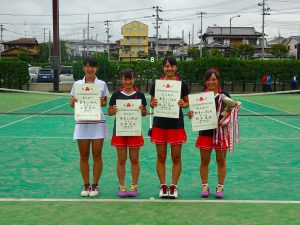 第５０回福島県高校新人テニス選手権大会女子シングルス入賞者