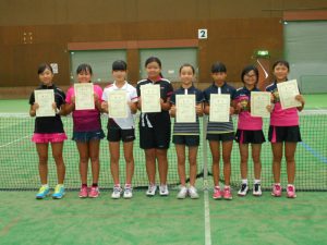 第３０回福島県秋季小学生テニス選手権大会女子ダブルス入賞者
