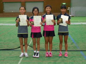 第３０回福島県秋季小学生テニス選手権大会女子シングルス入賞者