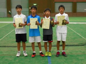 第３０回福島県秋季小学生テニス選手権大会男子シングルス入賞者