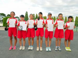 第３０回福島県秋季中学生テニス選手権大会団体戦女子優勝
