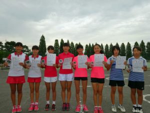 第３０回福島県秋季中学生テニス選手権大会女子ダブルス入賞者