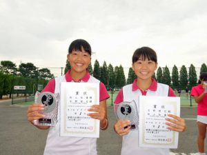 第３０回福島県秋季中学生テニス選手権大会ダブルス女子優勝