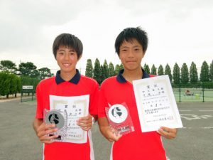 第３０回福島県秋季中学生テニス選手権大会ダブルス男子優勝