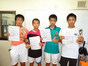 第３０回福島県秋季中学生テニス選手権大会シングルス男子入賞者